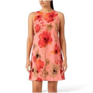 Lauren Ralph Lauren Floral Mini Shift Dress Pink Women's Size 6
